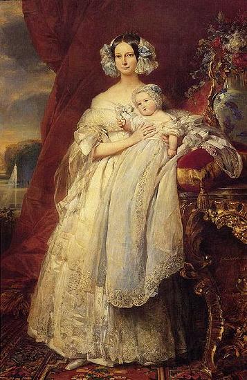 Franz Xaver Winterhalter Portrait of Helena of Mecklemburg-Schwerin Norge oil painting art
